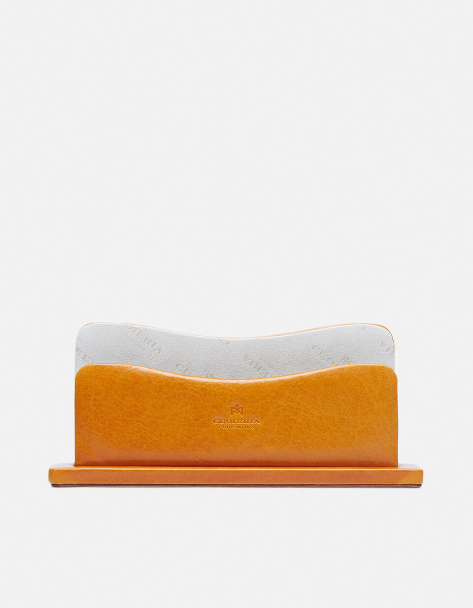 Leather letter holder Yellow  - Cuoieria Fiorentina