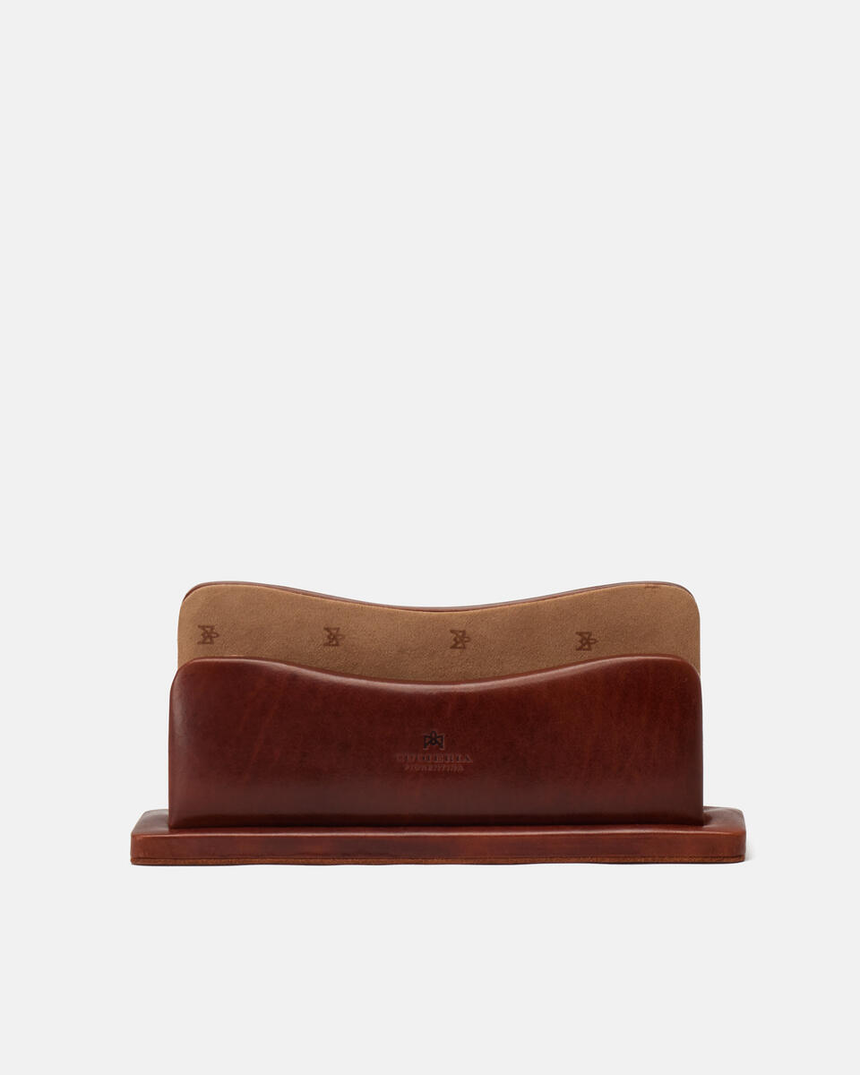 Leather letter holder Brown  - Cuoieria Fiorentina