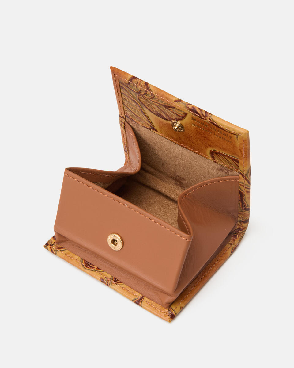 Portamonete Quadrato in Mimì Beige  - Portafogli Donna - Portafogli Donna - Portafogli - Cuoieria Fiorentina