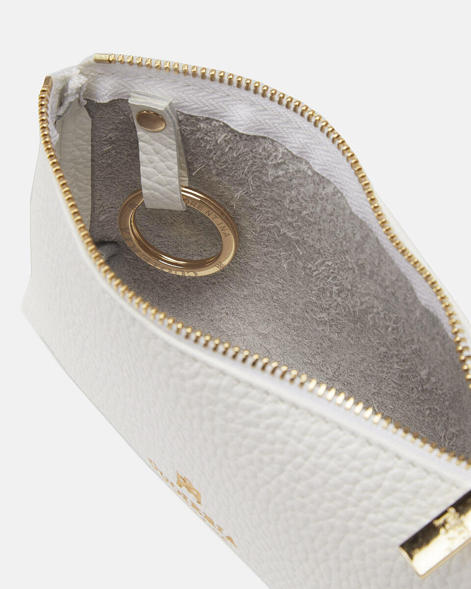 Key pouch White  - Key Holders - Women's Accessories - Accessories - Cuoieria Fiorentina