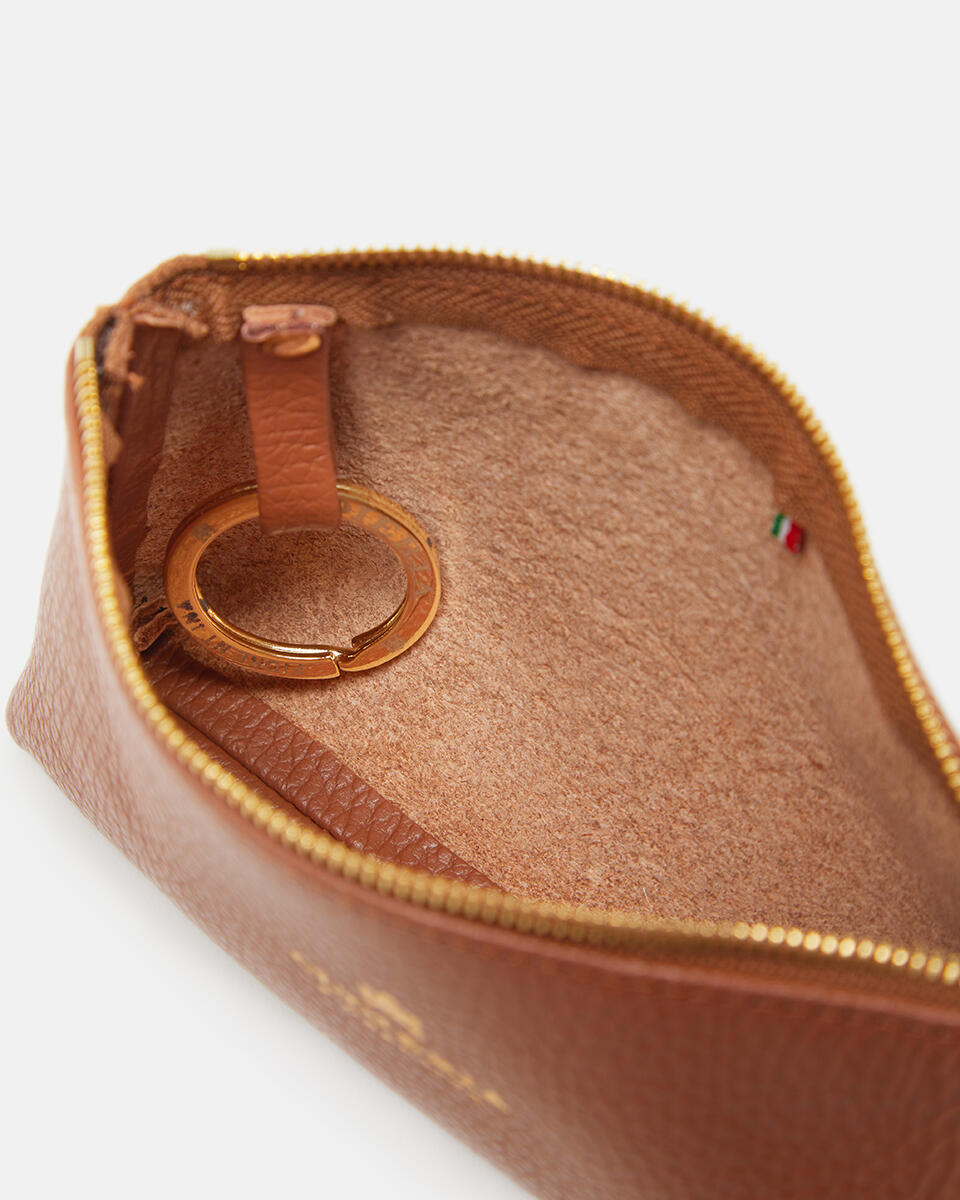 Key pouch Caramel  - Key Holders - Women's Accessories - Accessories - Cuoieria Fiorentina