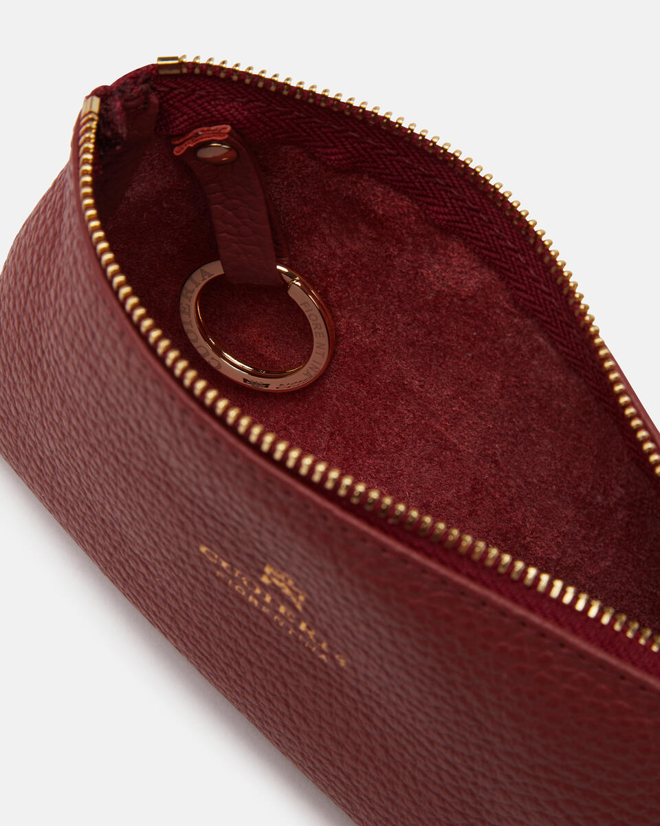Bustina portamonete grande Velvet Rosewood  - Portachiavi Donna - Accessori Donna - Accessori - Cuoieria Fiorentina