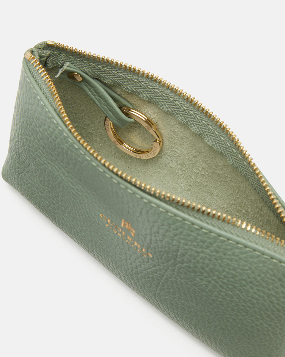 Key pouch Sage green  - Key Holders - Women's Accessories - Accessories - Cuoieria Fiorentina