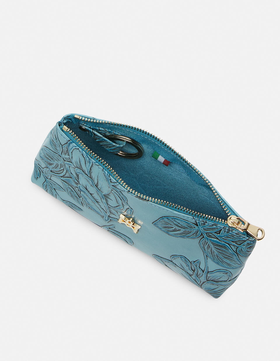 Key pouch Light blue  - Key Holders - Women's Accessories - Accessories - Cuoieria Fiorentina