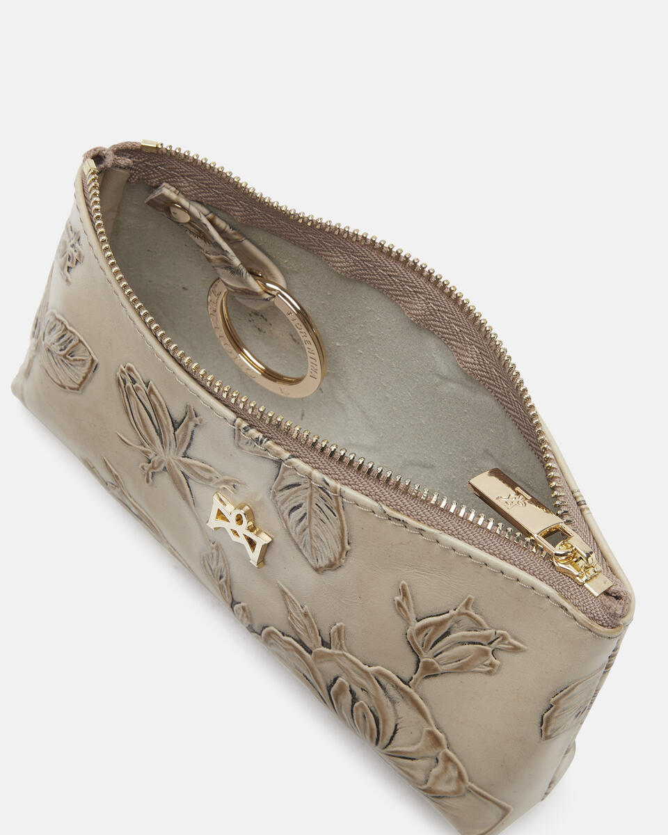 Key pouch Taupe  - Key Holders - Women's Accessories - Accessories - Cuoieria Fiorentina