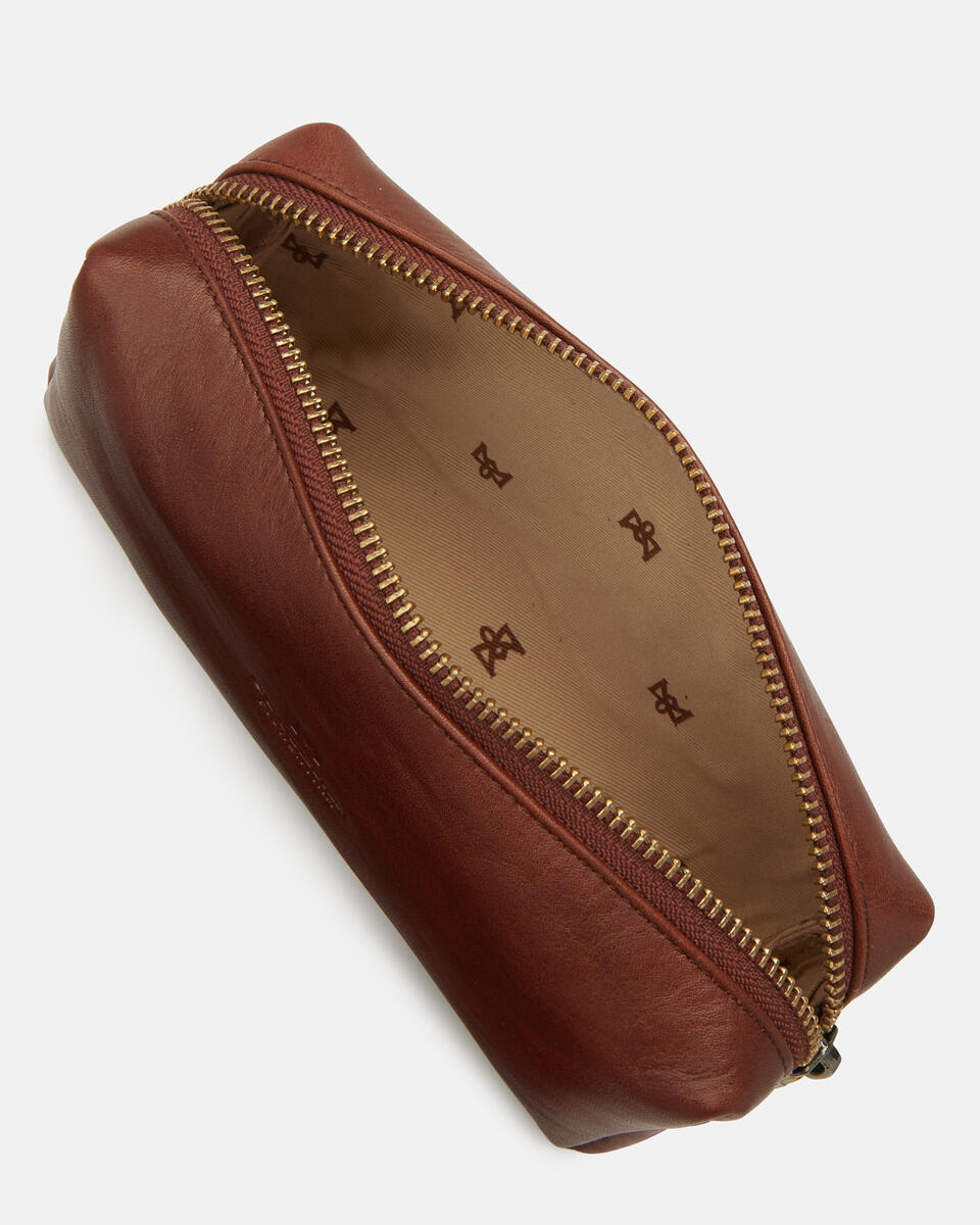 MAKE UP CASE Brown  - Necessaire - Women's Accessories - Accessories - Cuoieria Fiorentina