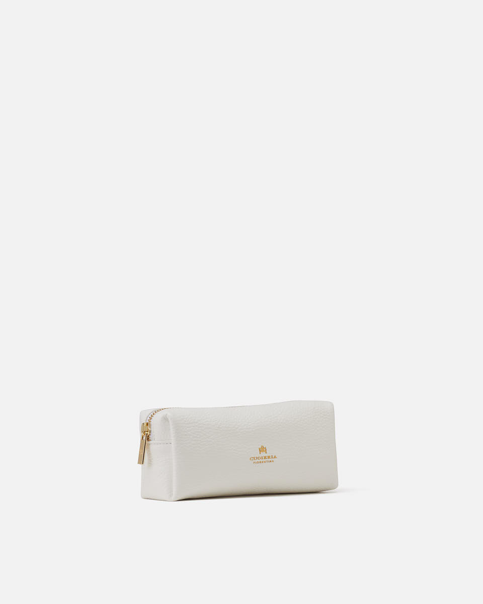 Velvet portatrucco grande Bianco  - Necessaire - Accessori Donna - Accessori - Cuoieria Fiorentina