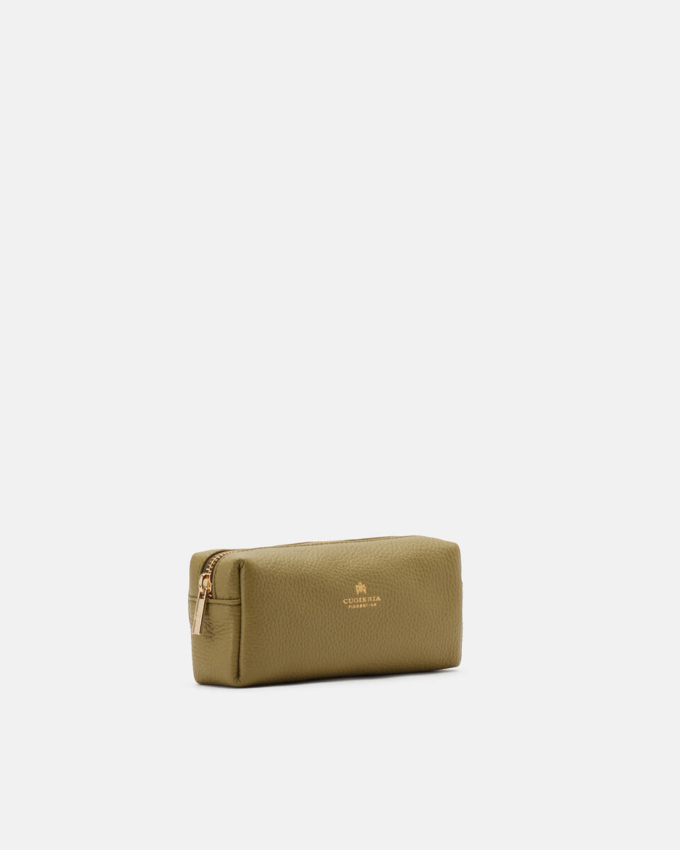Velvet portatrucco grande Oliva  - Necessaire - Accessori Donna - Accessori - Cuoieria Fiorentina