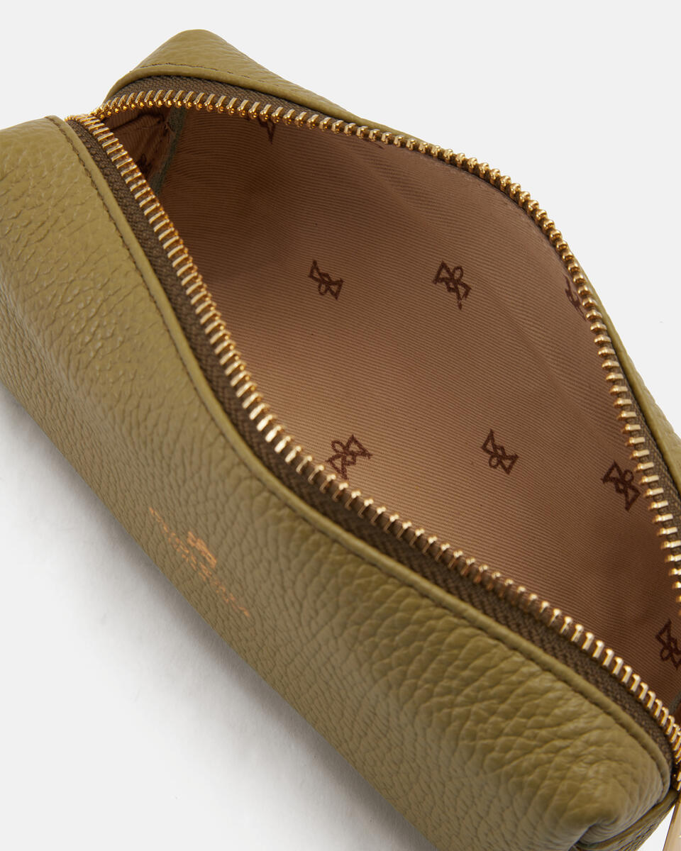 Velvet portatrucco grande Oliva  - Necessaire - Accessori Donna - Accessori - Cuoieria Fiorentina