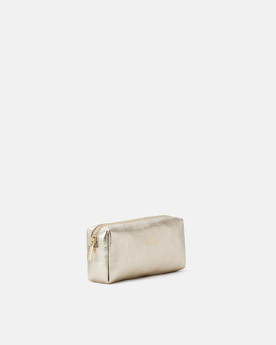 Velvet portatrucco grande Oro  - Necessaire - Accessori Donna - Accessori - Cuoieria Fiorentina