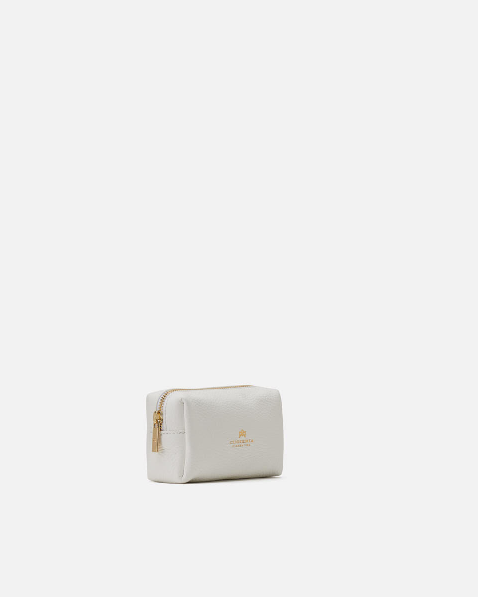 Velvet portatrucco piccolo Bianco  - Necessaire - Accessori Donna - Accessori - Cuoieria Fiorentina
