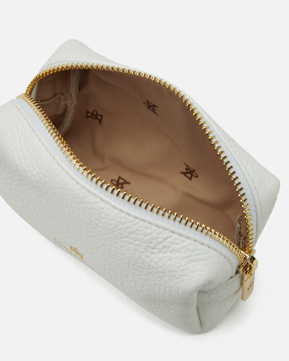 Velvet portatrucco piccolo Bianco  - Necessaire - Accessori Donna - Accessori - Cuoieria Fiorentina