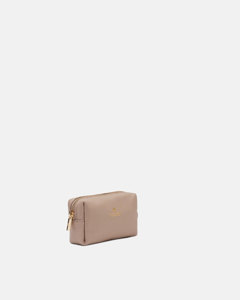 Small make up case Taupe  - Necessaire - Women's Accessories - Accessories - Cuoieria Fiorentina
