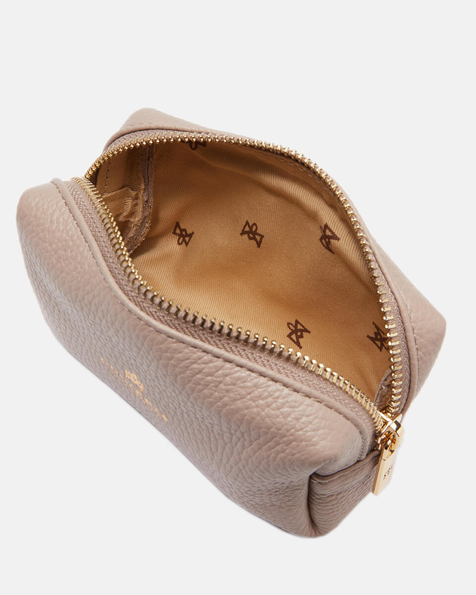 Small make up case Taupe  - Necessaire - Women's Accessories - Accessories - Cuoieria Fiorentina