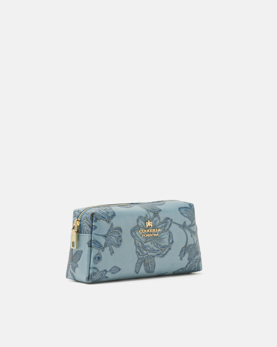 Large make up case Light blue  - Necessaire - Women's Accessories - Accessories - Cuoieria Fiorentina