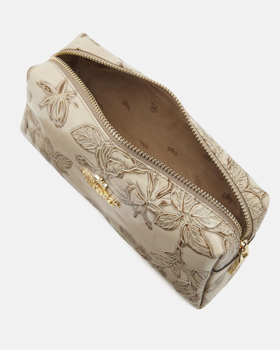 Large make up case Taupe  - Necessaire - Women's Accessories - Accessories - Cuoieria Fiorentina