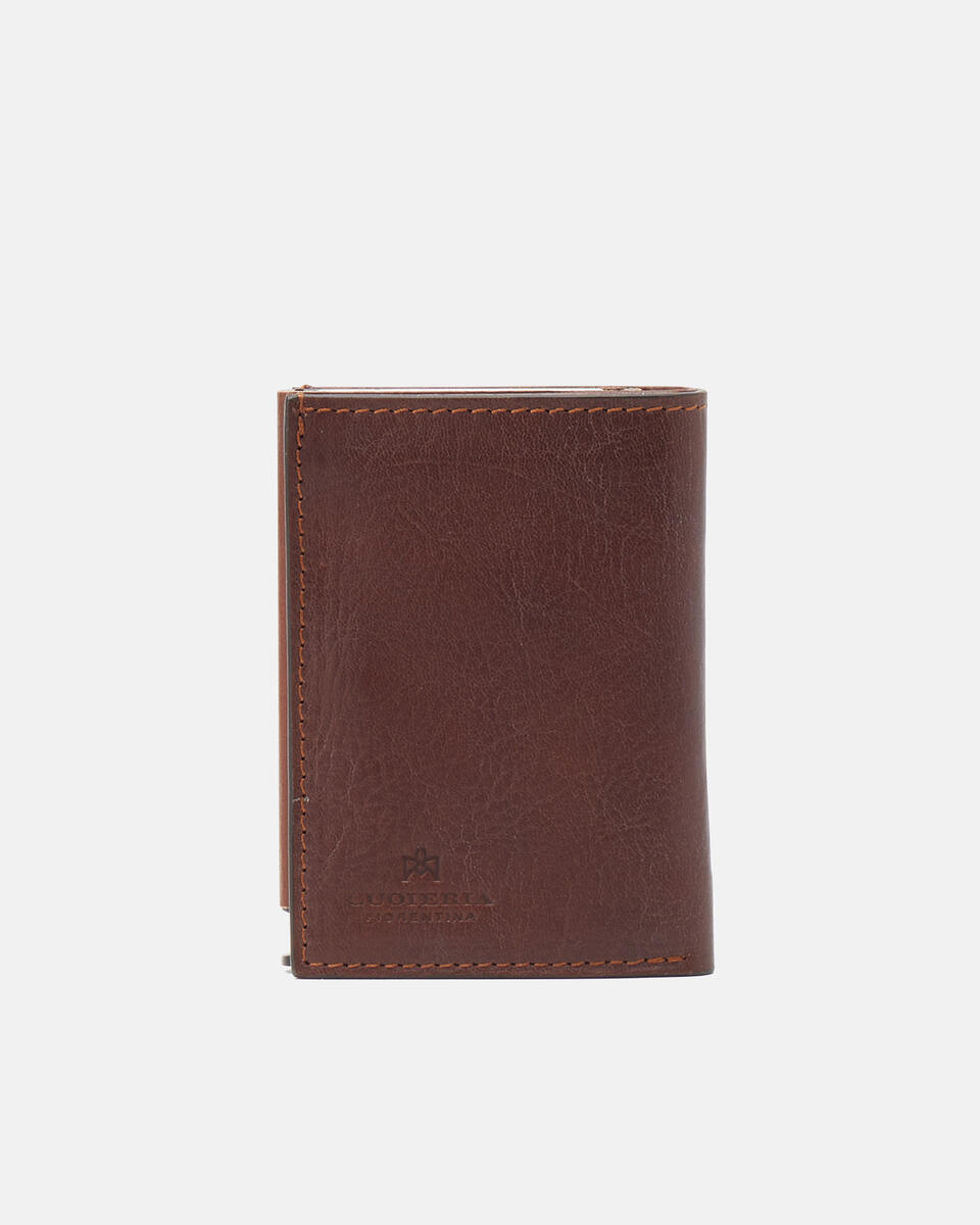 Snap card holder Brown  - Women's Wallets - Wallets - Cuoieria Fiorentina