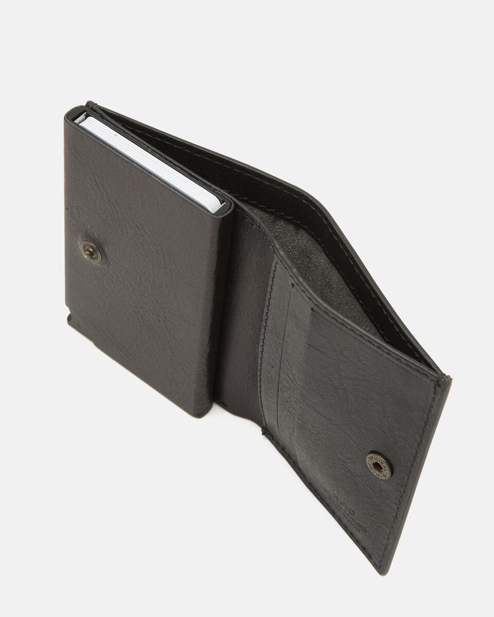 Snap card holder Black  - Women's Wallets - Wallets - Cuoieria Fiorentina