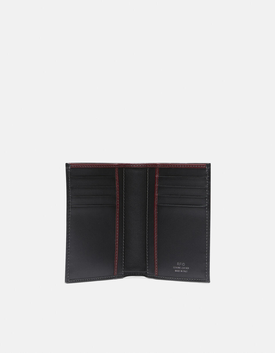 Vertical wallet Blackbordeaux  - Women's Wallets - Men's Wallets - Wallets - Cuoieria Fiorentina