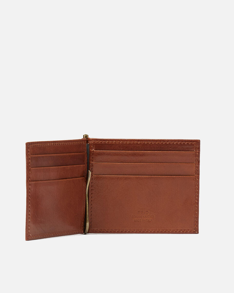 Wallet with money clip Brown  - Women's Wallets - Men's Wallets - Wallets - Cuoieria Fiorentina