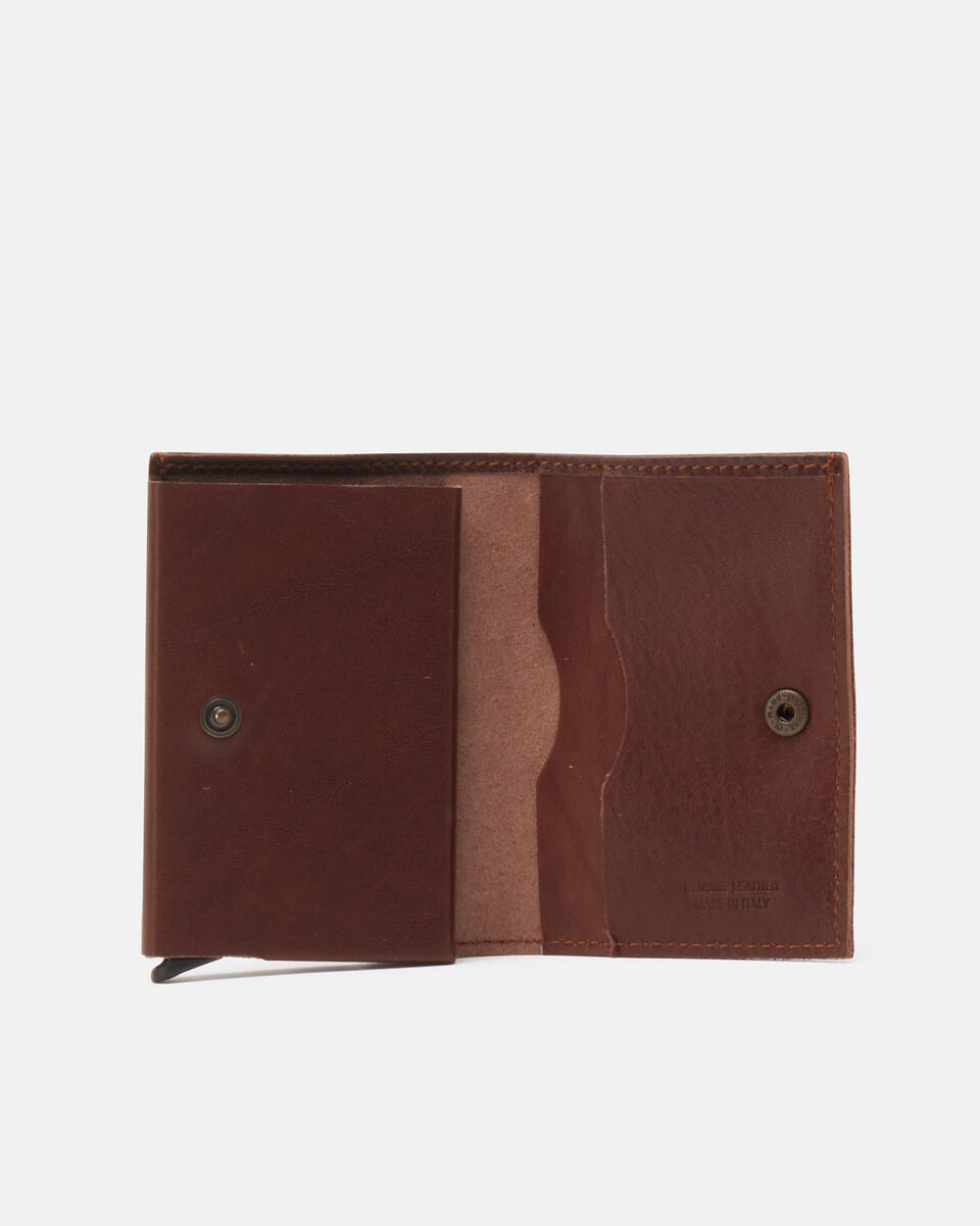 SNAP CARD HOLDER Burned  - Men's Wallets - Wallets - Cuoieria Fiorentina