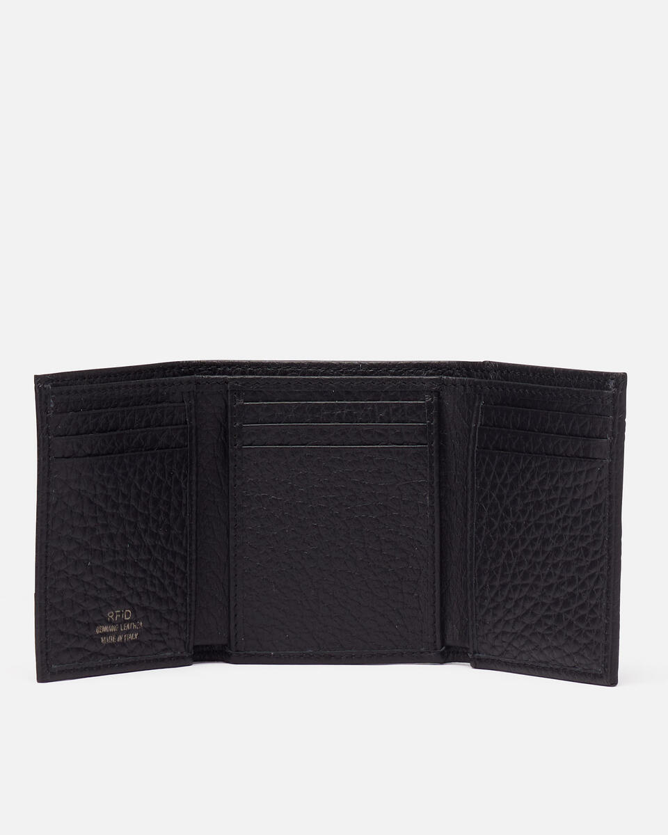 TRIFOLD WALLET Black  - Men's Wallets - Wallets - Cuoieria Fiorentina