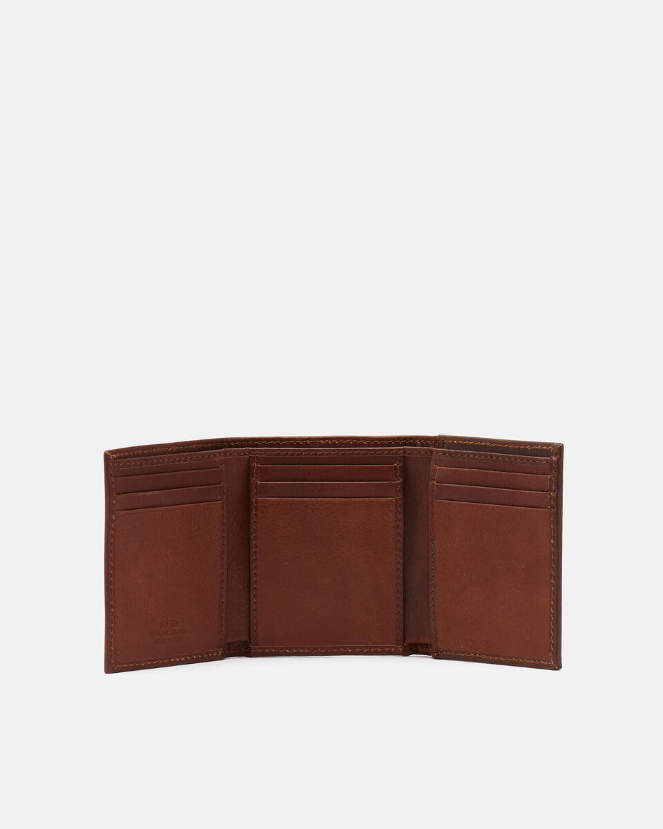 TRIFOLD WALLET Brown  - Men's Wallets - Wallets - Cuoieria Fiorentina