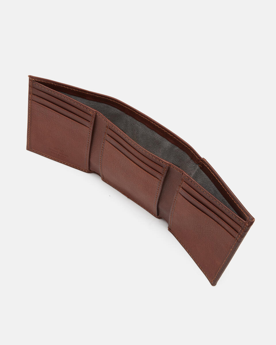 TRIFOLD WALLET Brown  - Men's Wallets - Wallets - Cuoieria Fiorentina