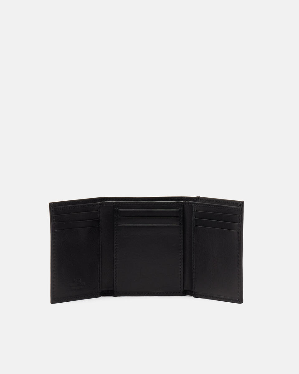 TRIFOLD WALLET Black  - Men's Wallets - Wallets - Cuoieria Fiorentina