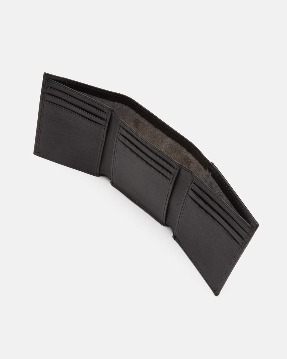 TRIFOLD WALLET Black  - Men's Wallets - Wallets - Cuoieria Fiorentina