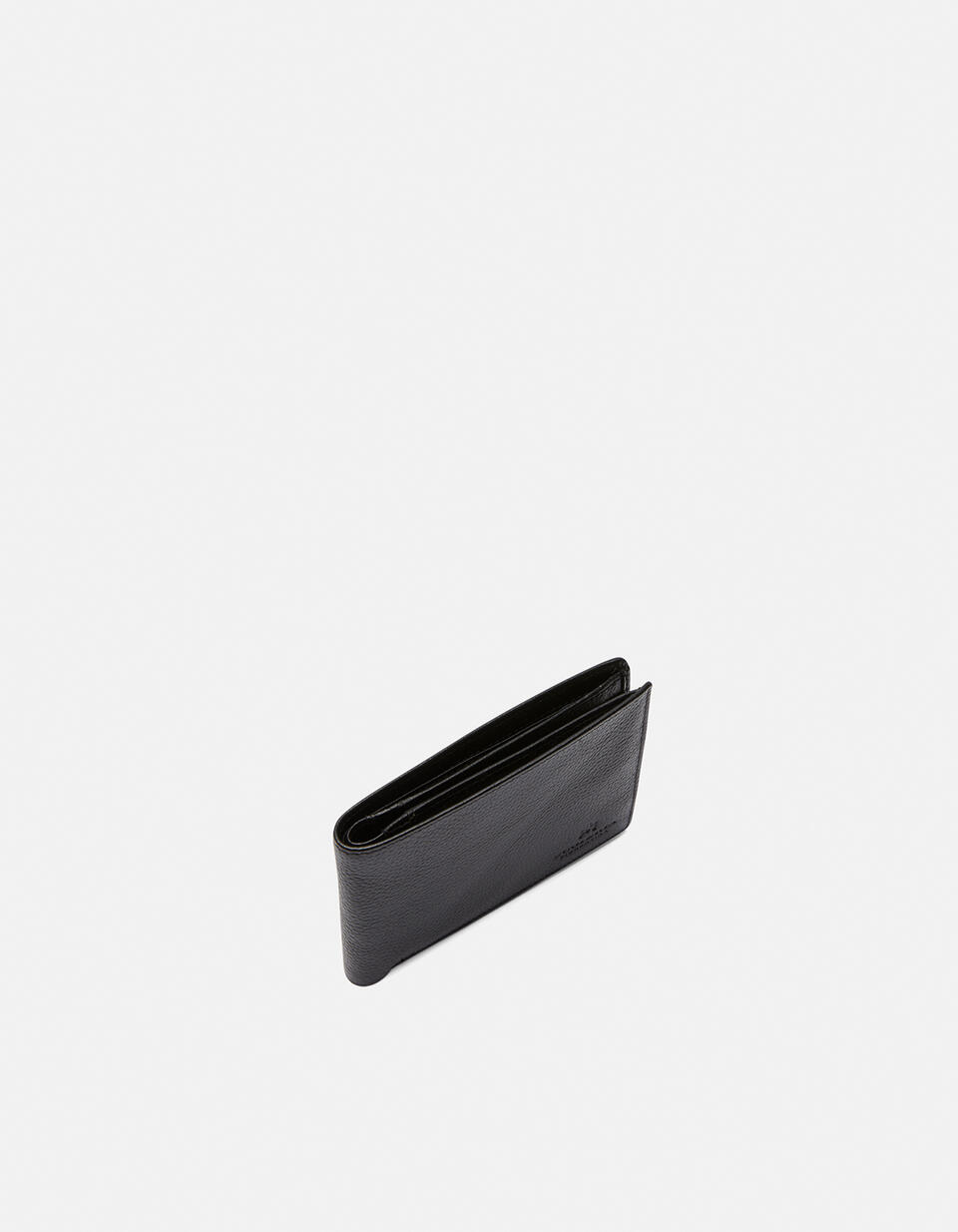 Portafoglio Anti-Rfid in vitello stampato con effetto grana NERO  - Portafogli Donna - Portafogli Uomo - Portafogli - Cuoieria Fiorentina