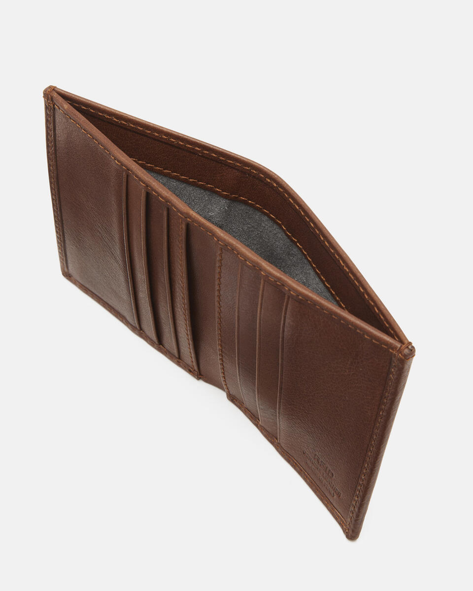 CARD HOLDER Brown  - Women's Wallets - Men's Wallets - Wallets - Cuoieria Fiorentina