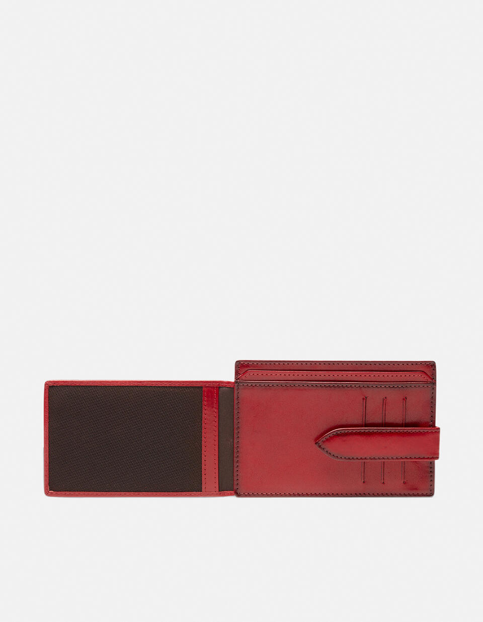 Vertical card holder Red  - Women's Wallets - Men's Wallets - Wallets - Cuoieria Fiorentina