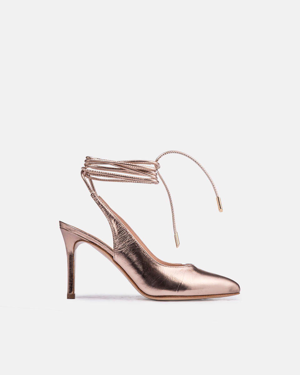 Candy Glam slingback con lacci Rame  - Scarpe Donna - Scarpe - Cuoieria Fiorentina