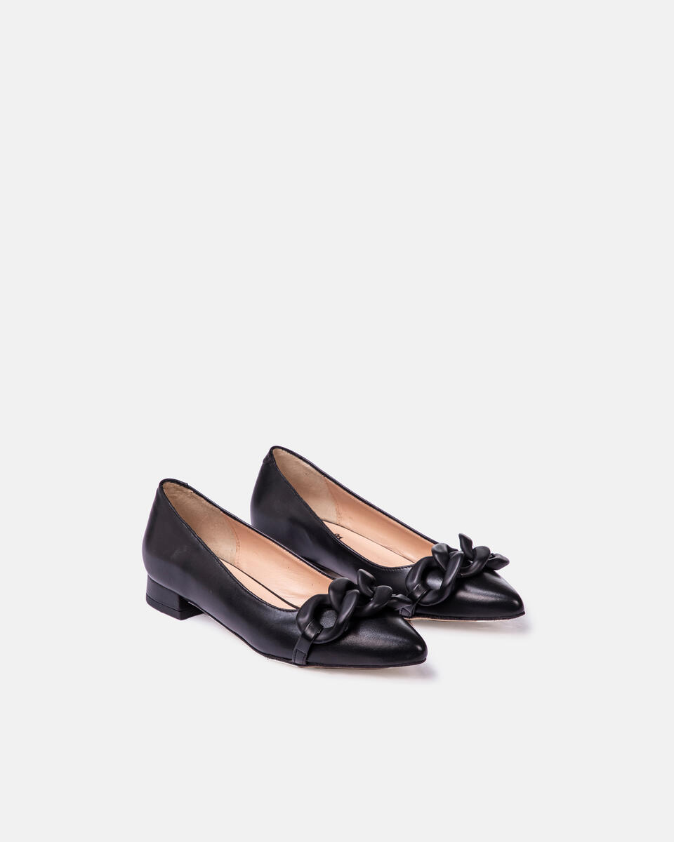 Ballerina con catena - Women Shoes | Shoes NERO - Women Shoes | ShoesCuoieria Fiorentina