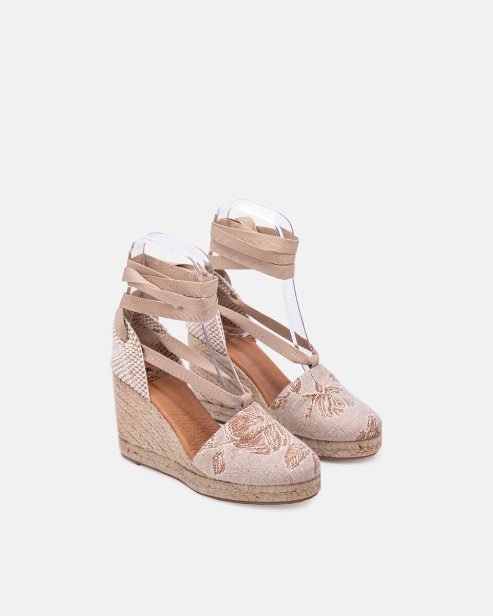 Wedges Jacquard Air collection - Women Shoes | Shoes CARAMEL - Women Shoes | ShoesCuoieria Fiorentina