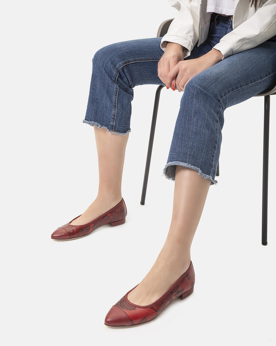 Mimi Ballerina Rosso  - Scarpe Donna - Scarpe - Cuoieria Fiorentina