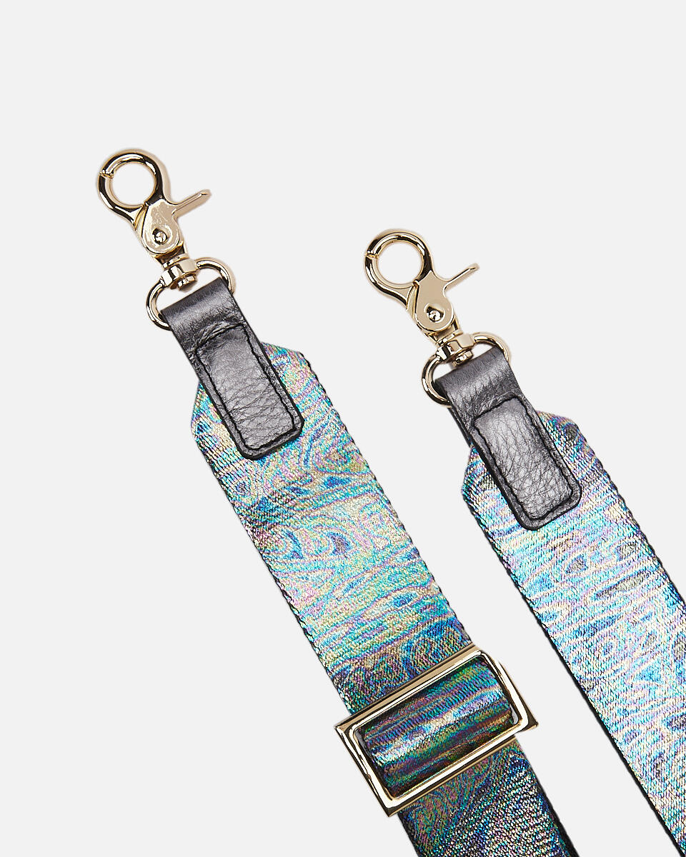 FABRIC SHOULDER STRAP Steel  - Cuoieria Fiorentina