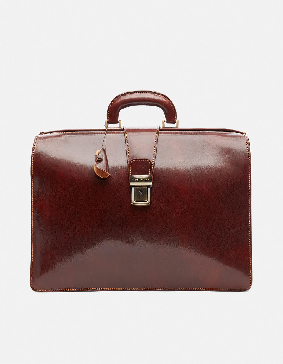 Large classic doctor's bag with unlined interior - Doctor Bags | Briefcases MARRONE - Doctor Bags | BriefcasesCuoieria Fiorentina
